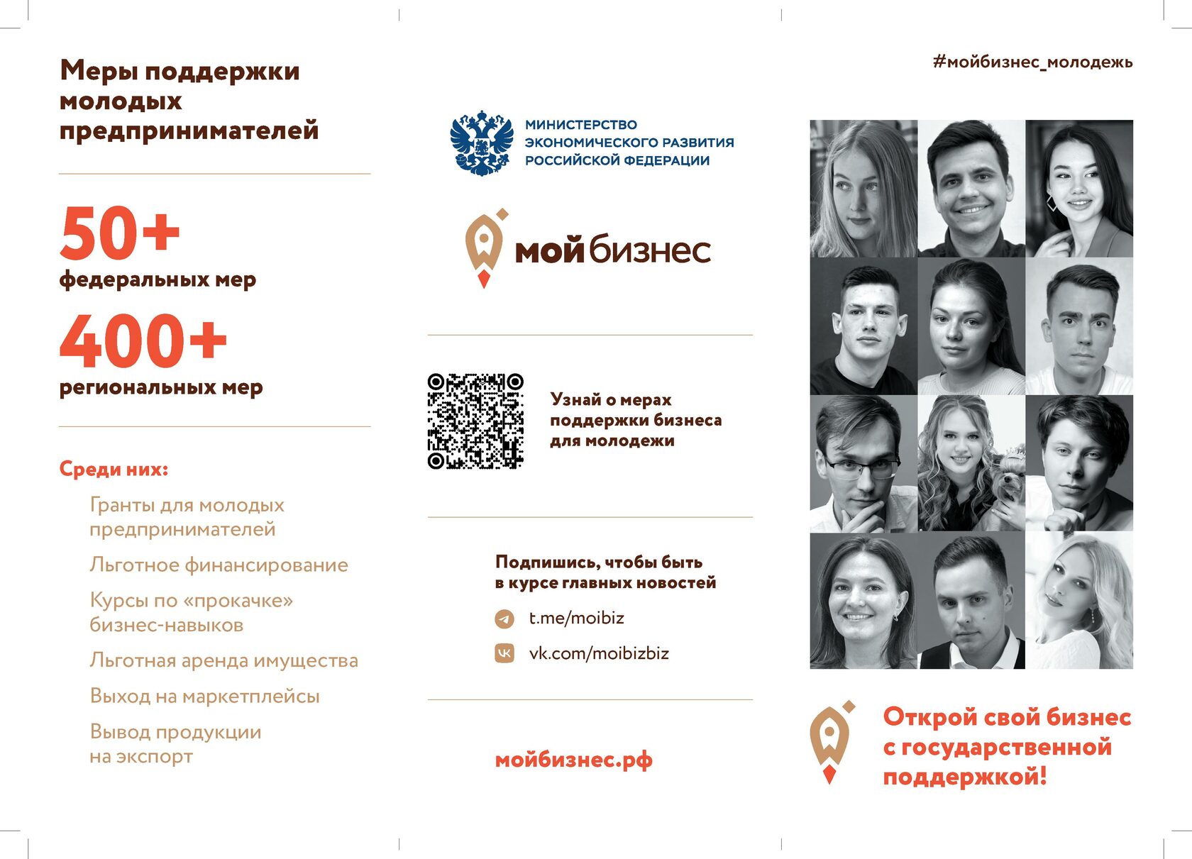 Меры поддержки молодых предпринимателей #мойбизнес_молодежь