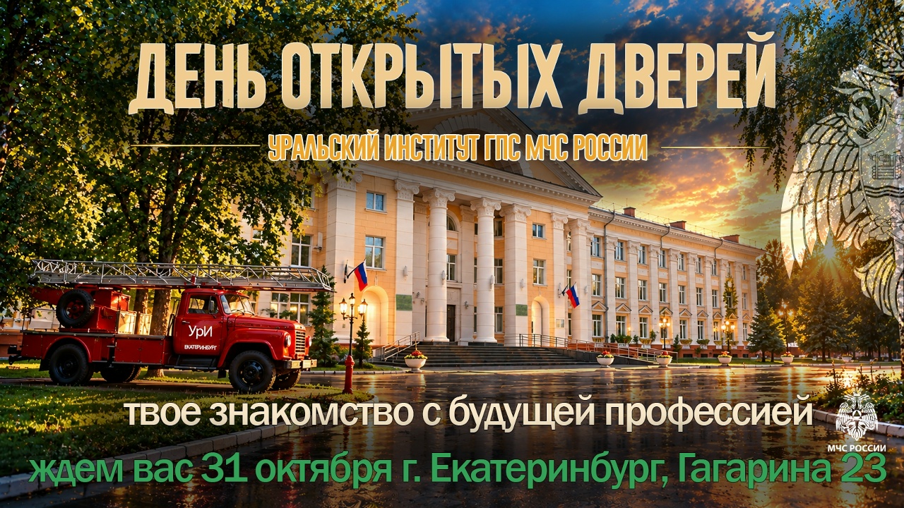 Уральский институт ГПС МЧС России приглашает на День открытых дверей